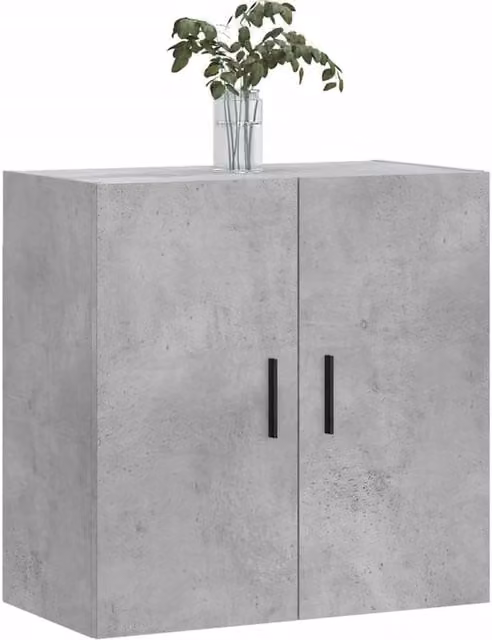 Berkfield Home Wall Mounted Cabinet in Concrete Grey, W/D/H: 60 x 31 x 60 cm