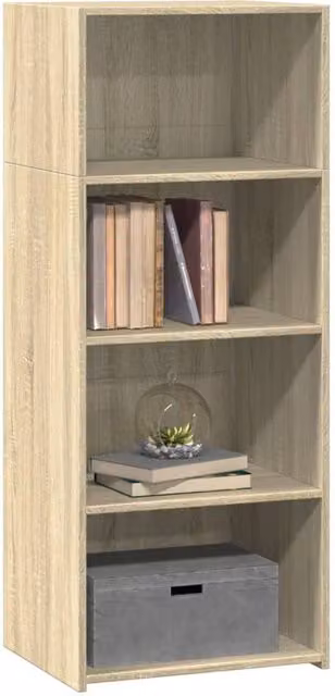 Berkfield Home Sonoma Oak Highboard in Light Oak, W/D/H: 50 x 41 x 124 cm – 1