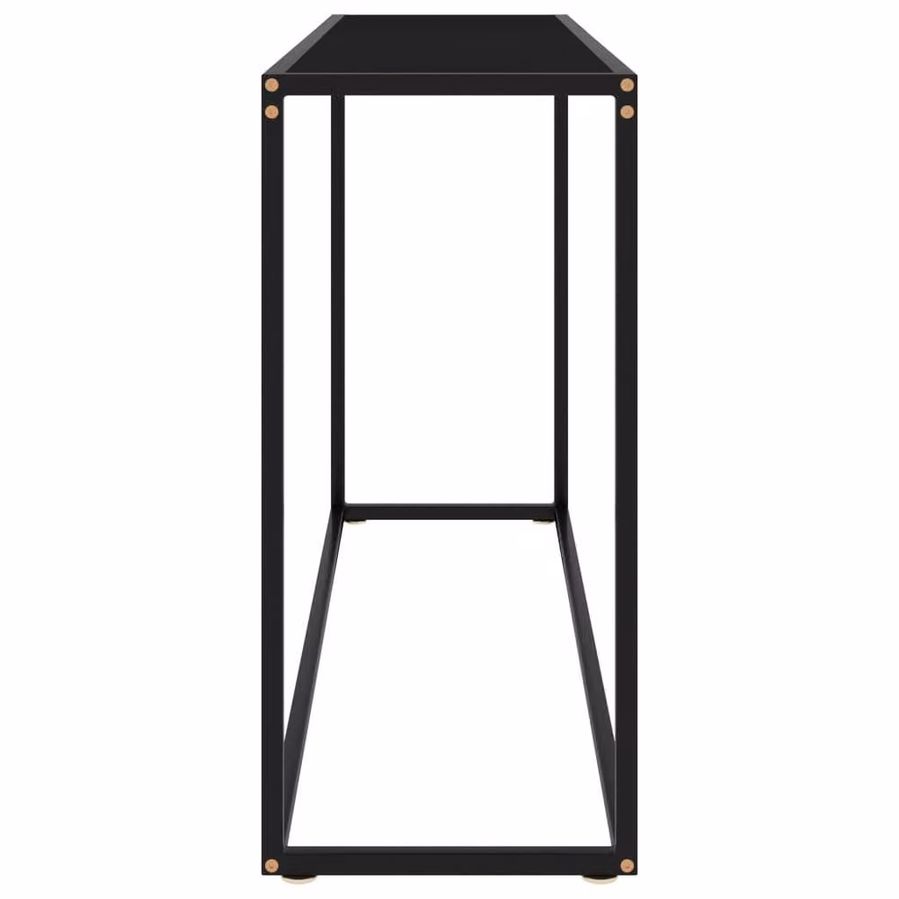 Berkfield Home Modern Black Console Table with Tempered Glass, W/D/H: 120 x 35 x 75 cm – 2