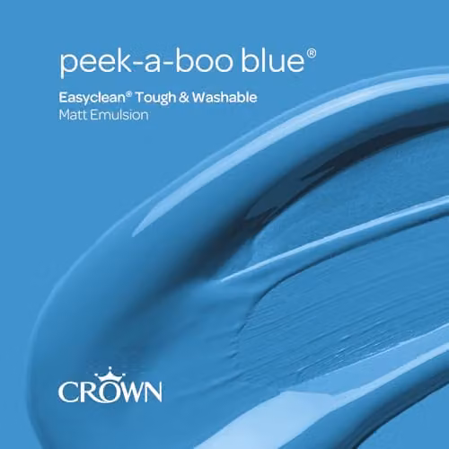 Crown Easyclean Matt Emulsion Paint in Peekaboo Blue, 2.5L – 3