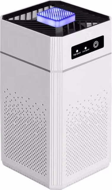 NESTLUNE Medical Grade Large Room Air Purifier for Smoke and Pet Odour, White