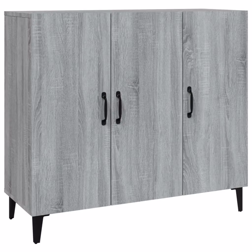 Berkfield Home Grey Sonoma Sideboard in Engineered Wood, W/D/H: 90 x 34 x 80 cm – 2