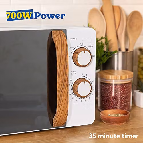 Russell Hobbs RHMM713 Scandi Manual Solo Microwave, White – 4