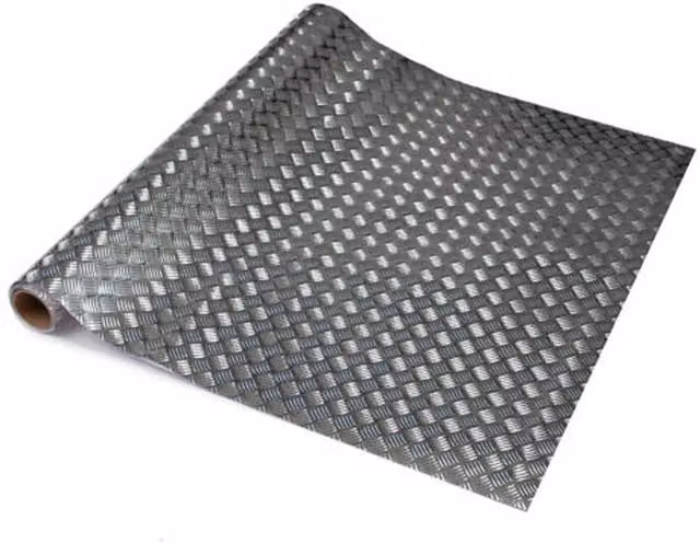 d-c-fix Silver Chequer Plate Self Adhesive Vinyl Film, W: 45 cm, L: 5 m