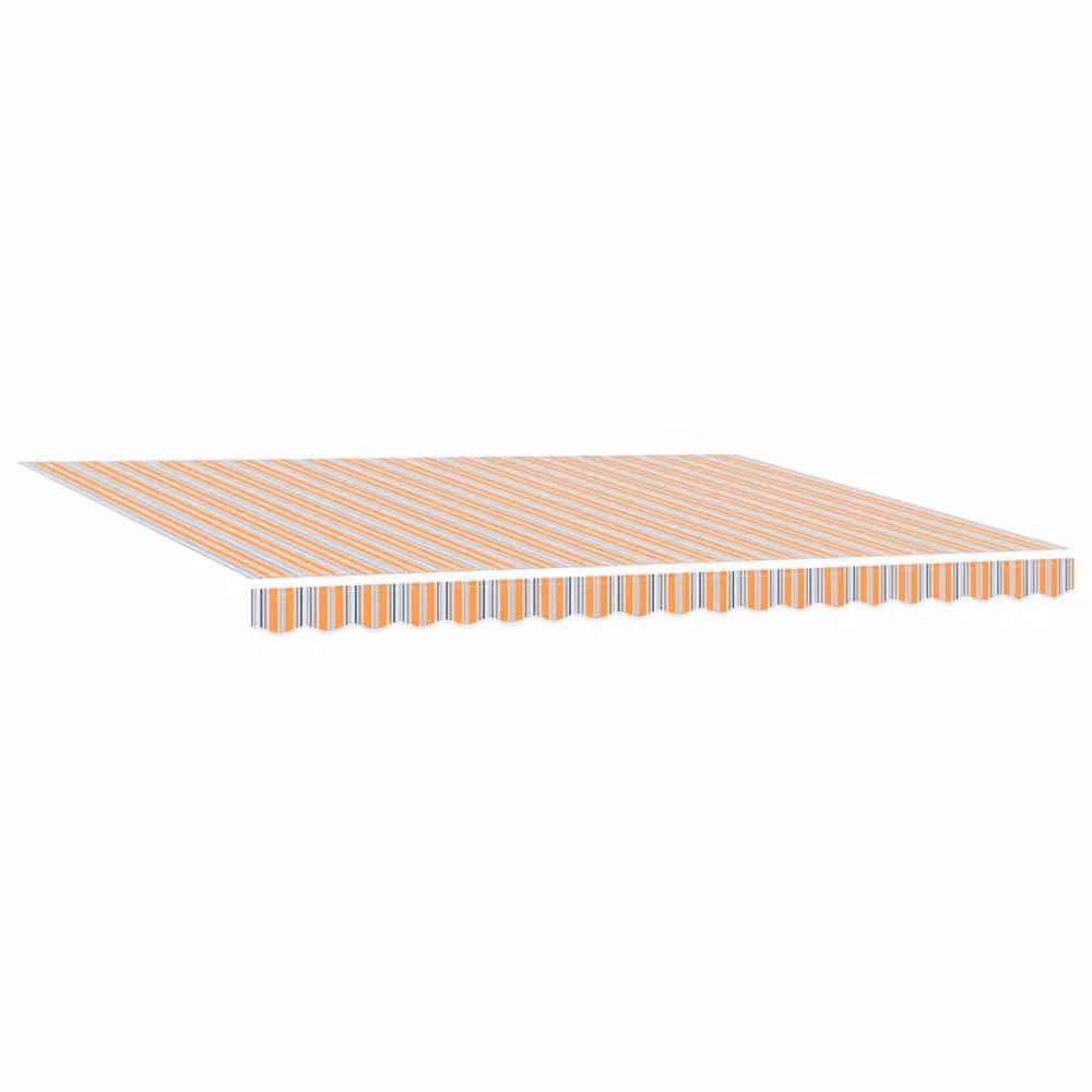 Berkfield Home Manual Retractable Folding Arm Awning with LED Multicolour Stripe in Orange, W: 450 cm, D: 300 cm – 3