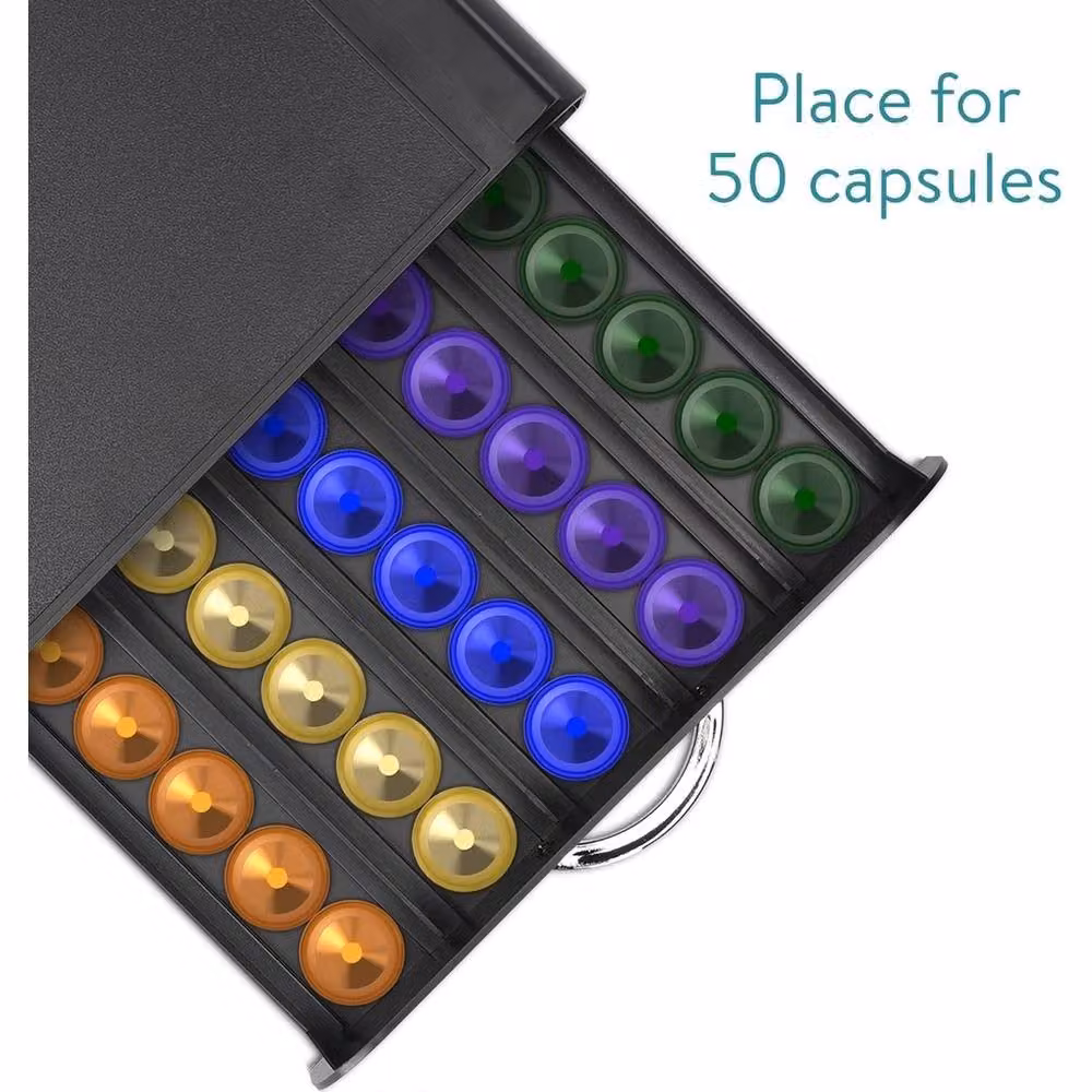 Havendro Black Capsule Coffee Machine Stand with Pod Holder Drawer – 3