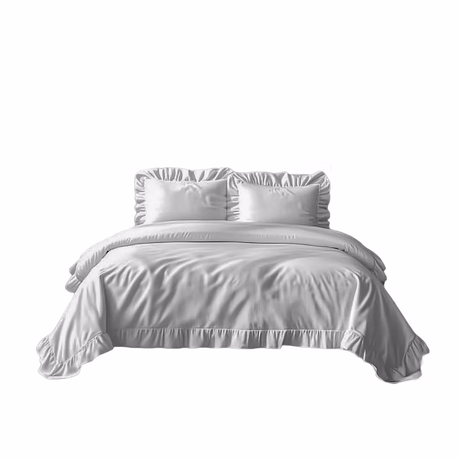 Snug City Super King Polycotton Duvet Cover and Pillowcase Set in White – 2