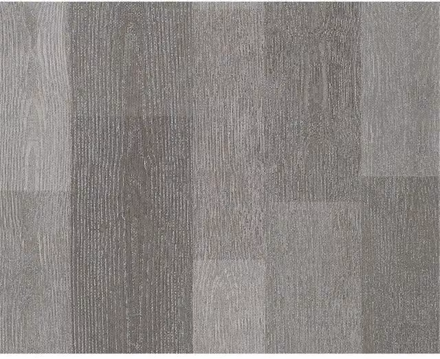 A.S. Création Modern Abstract Wood Panel Pattern Metallic Motif Non-Woven Wallpaper in Brown and Grey