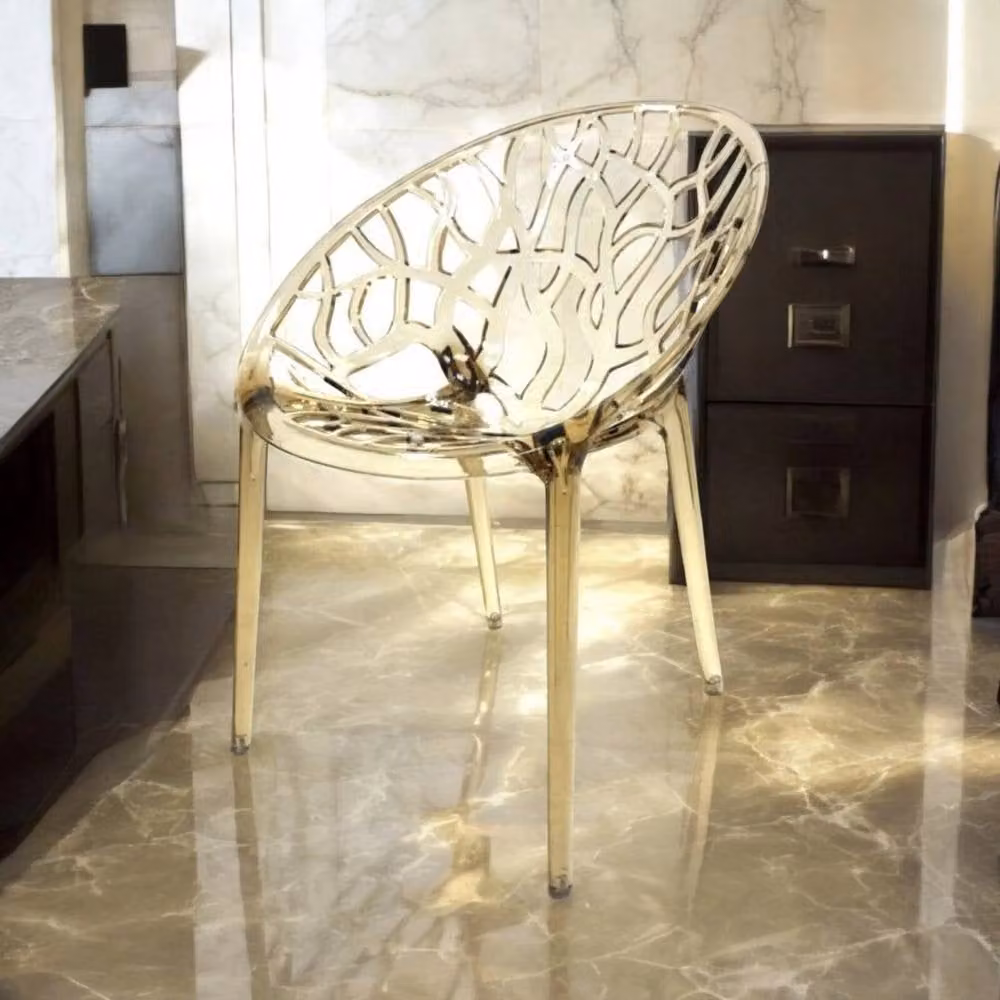 NESTLUNE Amber Resin Tree Chairs in Orange, W/D/H: 100 x 15 x 15 cm – 2