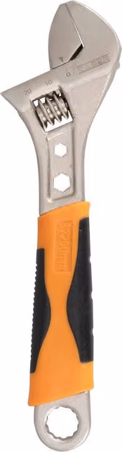 Saber Orange Steel Adjustable Wrench, 8in