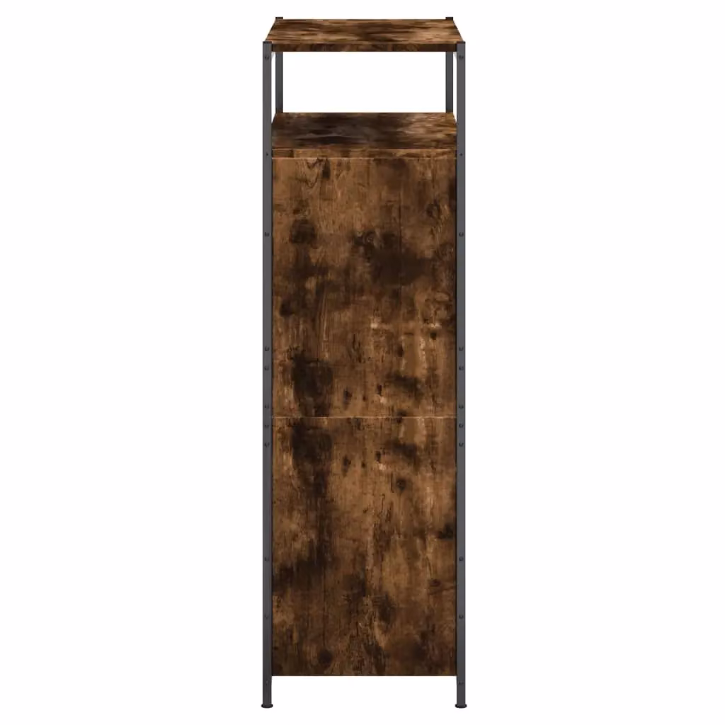 Berkfield Home Smoked Oak Shoe Cabinet in Brown, W/D/H: 75 x 34 x 112 cm – 4