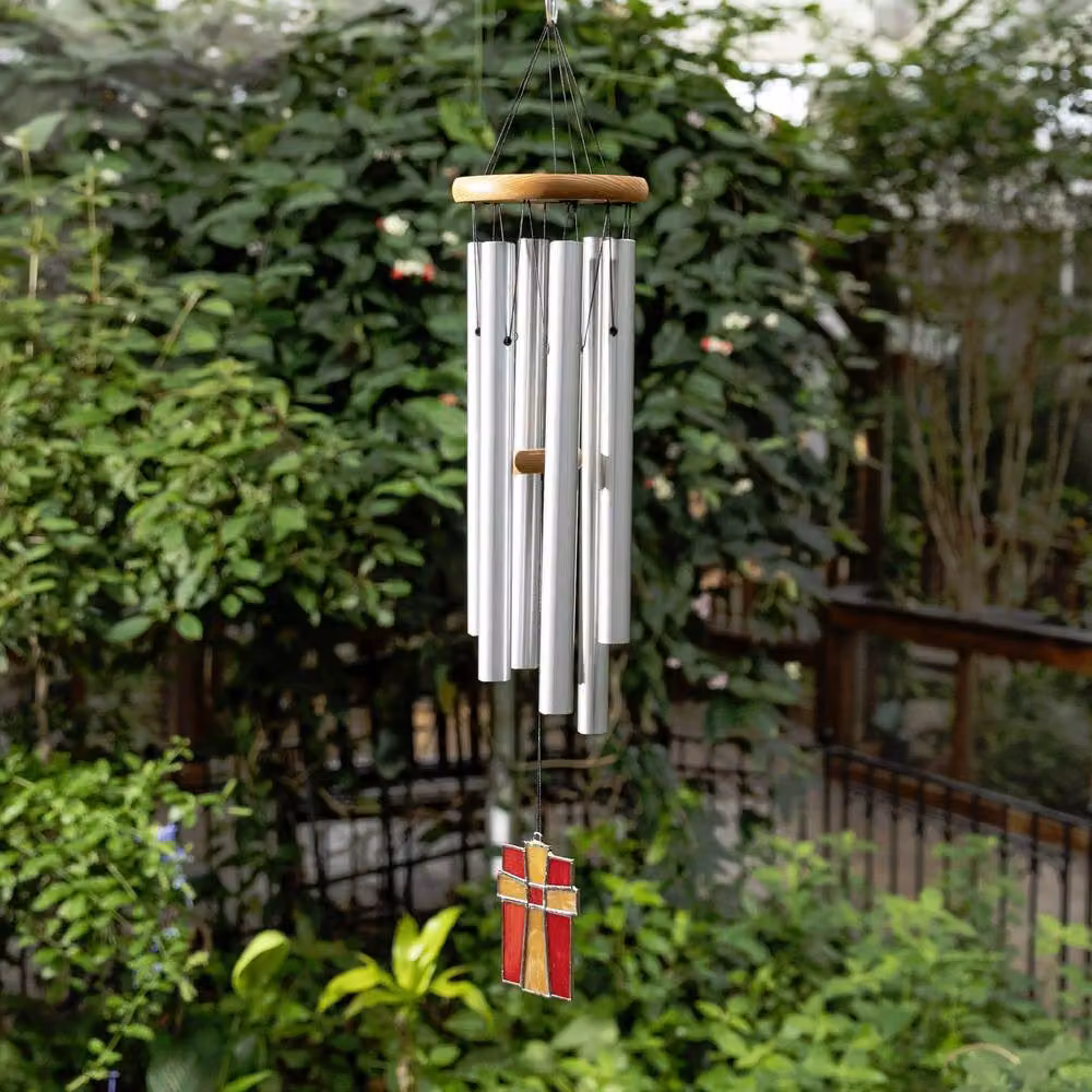 Woodstock Chimes Amazing Grace Tuned Musical Outdoor Wind Chime in Silver and Multicolour – 2