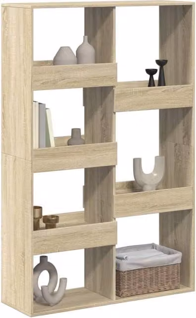 Berkfield Home Sonoma Oak Room Divider in Light Oak, W/D/H: 100 x 33 x 155.5 cm