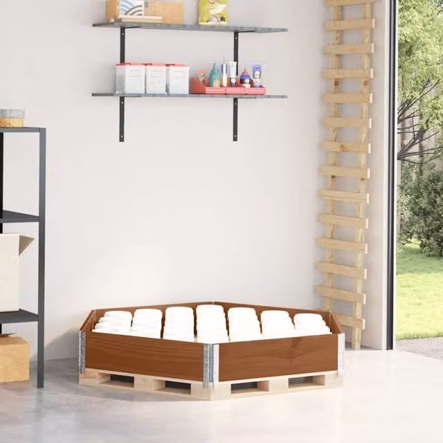 Berkfield Home Hexagon Raised Bed in Brown Solid Wood and Galvanised Steel, 160 x 160 cm