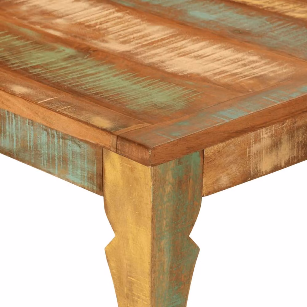 Berkfield Home Rectangular Solid Wood Dining Table in Multicolour, W/D/H: 110 x 52 x 76 cm – 2
