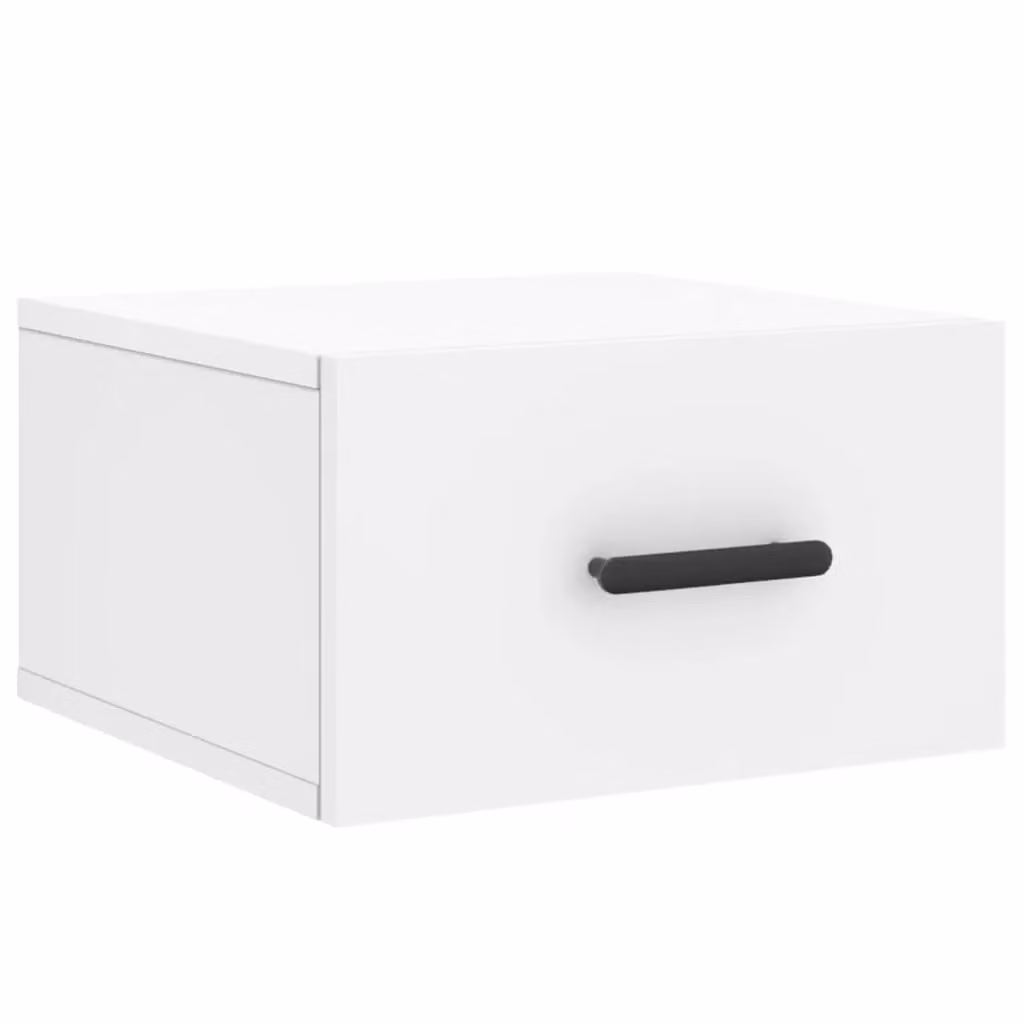 Berkfield Home Wall-mounted Bedside Cabinet in White, W/D/H: 35 x 35 x 20 cm – 2
