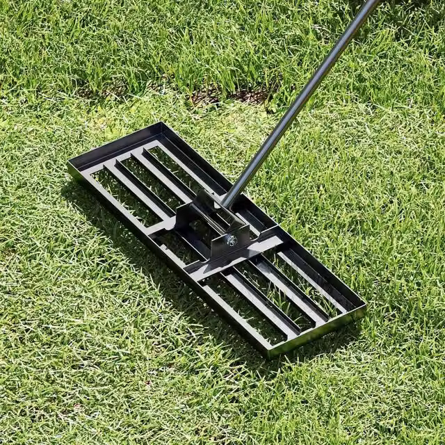 Kelvenix Heavy Duty Lawn Leveling Rake in Black