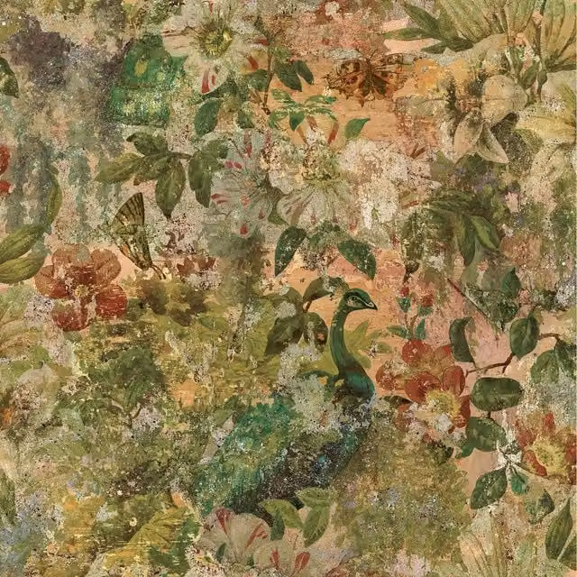 Holden Vintage Floral Nature and Animal Patterned Wallpaper, Multicolour, Roll