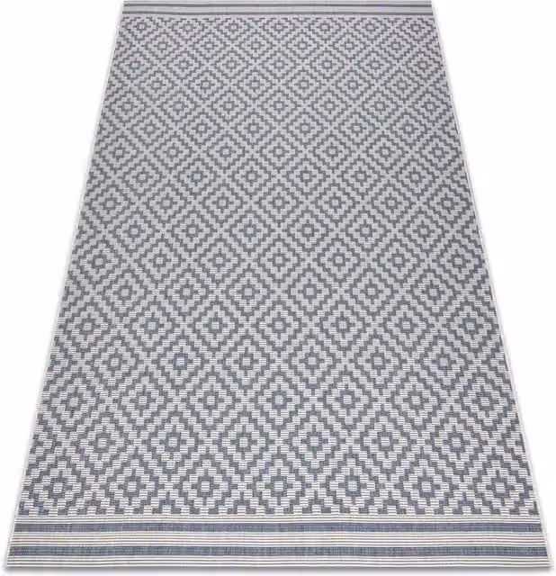 RugsX Grey Flat Weave Polypropylene Rectangular Rug, W: 160 cm, L: 230 cm – 1