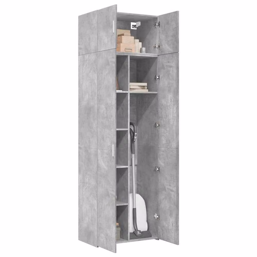 Berkfield Home Freestanding Storage Cabinet in Concrete Grey, W/D/H: 70 x 42.5 x 225 cm – 2