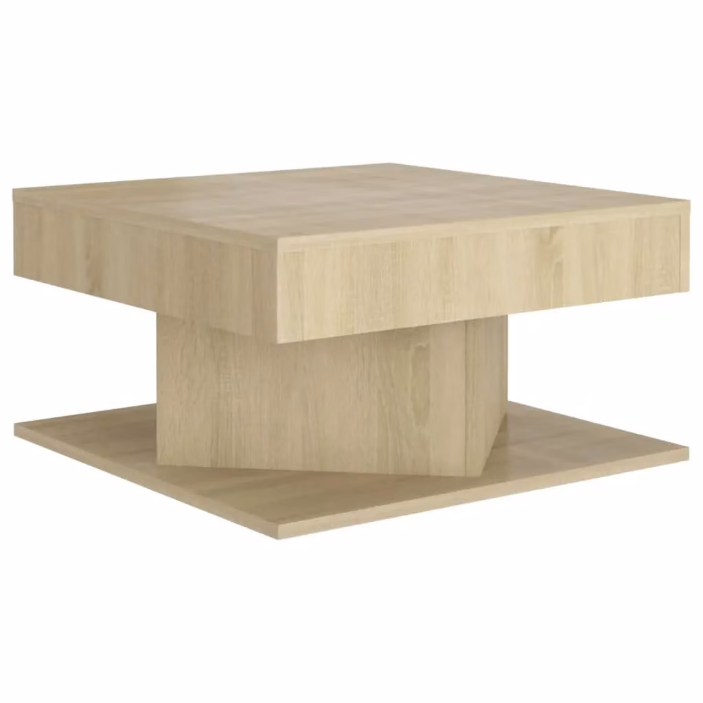 Berkfield Home Sonoma Oak Coffee Table in Brown, W/D/H: 57 x 57 x 30 cm – 2
