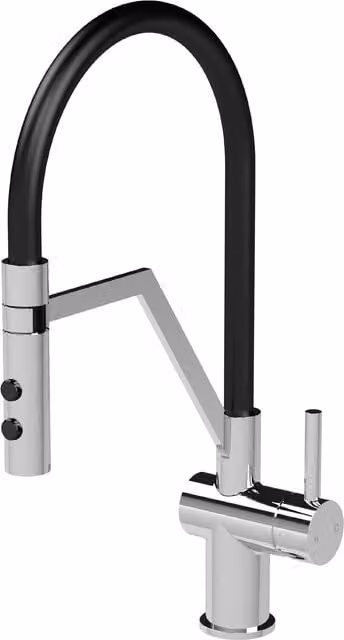 Balterley Rana Kitchen Mono Mixer Tap, Single Lever, Polished Chrome, Silver, H x W x D: 26.0 x 16.4 x 22.0 cm – 1