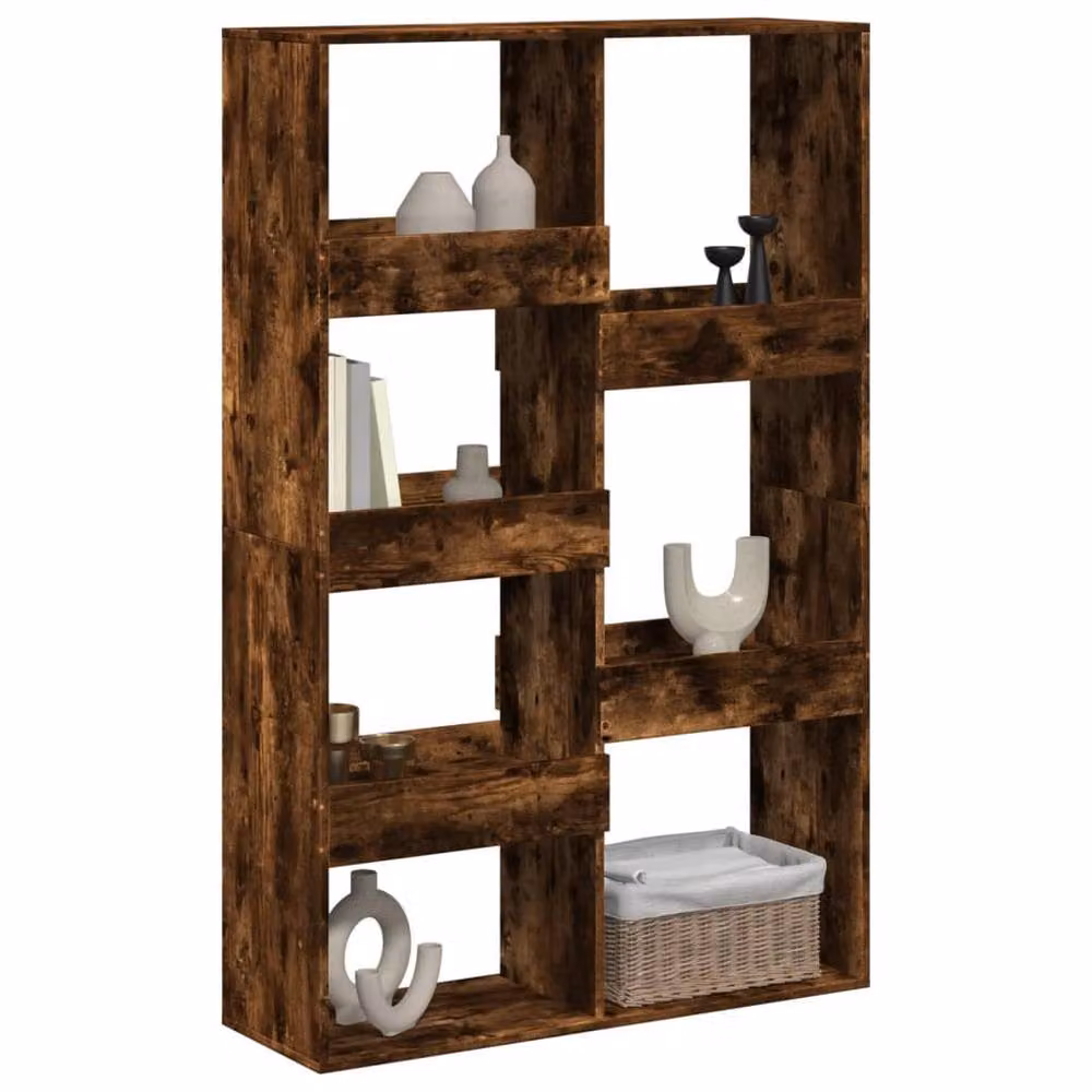 Berkfield Home Smoked Oak Room Divider in Brown, W/D/H: 100 x 33 x 155.5 cm – 3