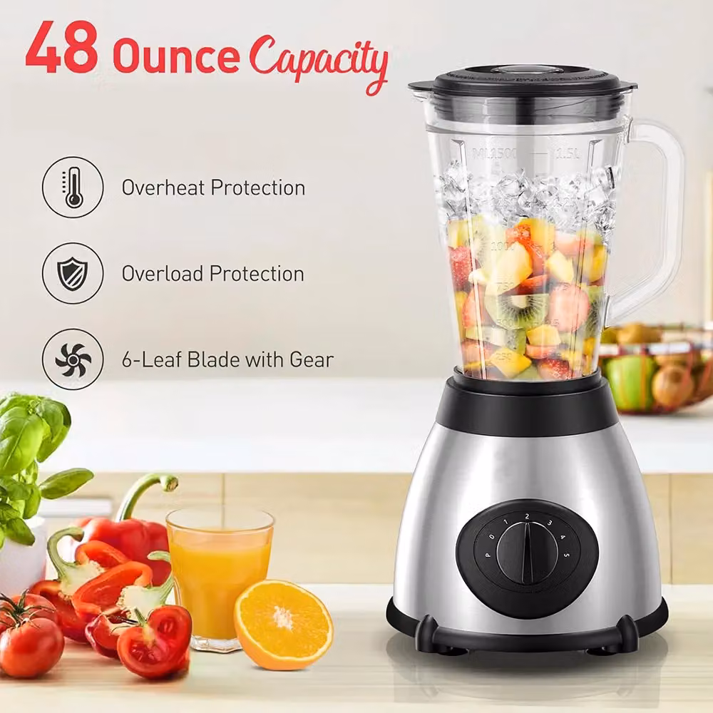 Hinsinc 800W Blender Smoothie Maker and Ice Crusher in Silver – 3
