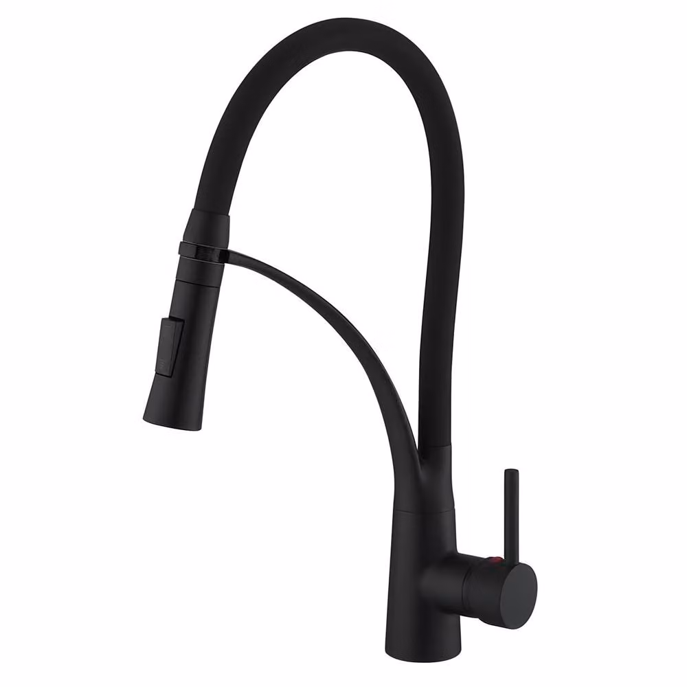 Heable Matte Black Single-Lever Pull-Down Dual-Spray Kitchen Mixer Tap with Ceramic Disc Technology – 2