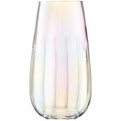 LSA International Pearl Vase in White Mother of Pearl, Height: 28 cm – 1