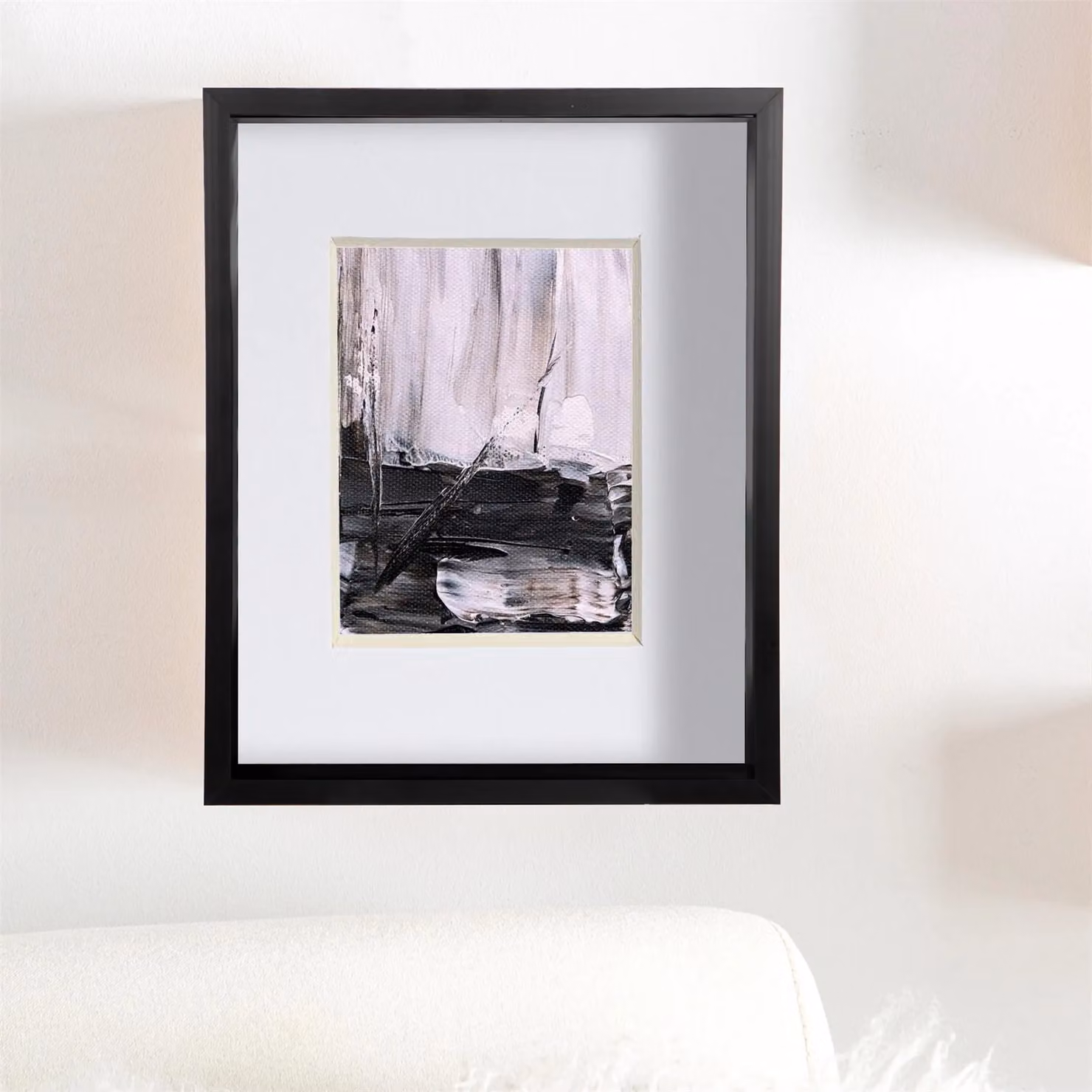 Nicola Spring Pack of 2 Black 3D Deep Box Photo Frames with White Mount, W/D/H: 25.4 x 25.4 x 10.16 cm – 3