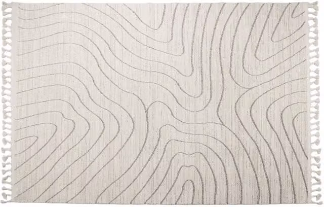 Esselle Home Arctic Contour Natural Mink Rug in Cream and Beige, W: 200 cm, D: 290 cm
