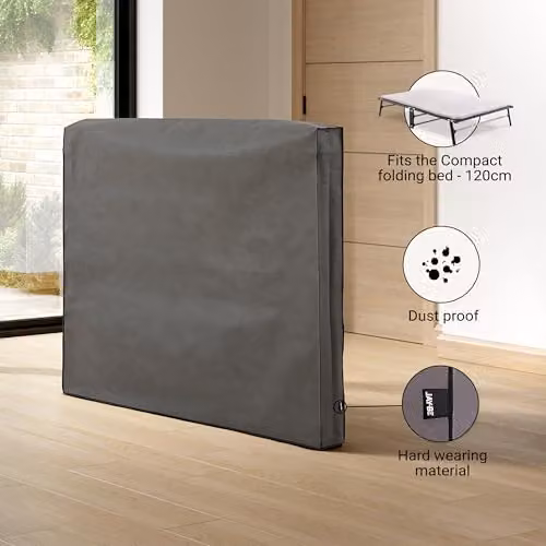JAY-BE Grey Tailored Storage Cover for 120cm Compact Folding Bed – 2