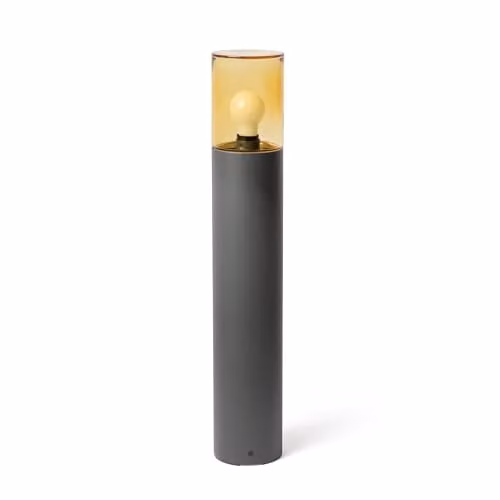 Netlighting Kila Dark Grey Beacon Bollard Lamp with Amber 3000K Warm White Light, Height: 70 cm, IP65 – 1
