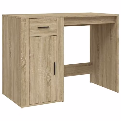 vidaXL Modern Writing Desk in Brown Engineered Wood W/D/H: 100 x 49 x 75 cm