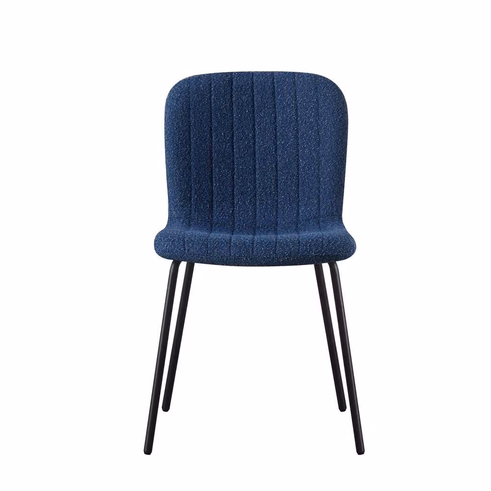 MCC Direct Bella Luxe Set of 6 Blue Teddy Faux Fur Dining Chairs – 2