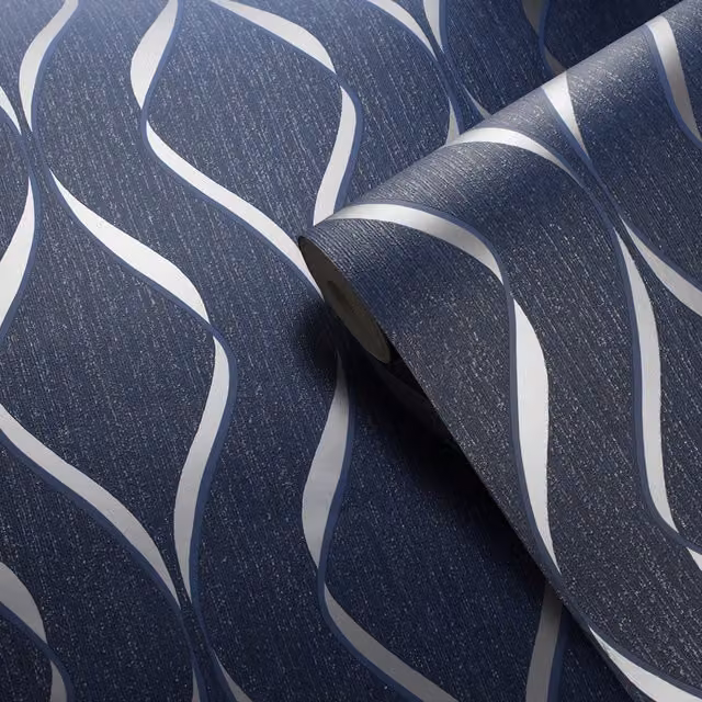 Muriva Indra Wave Blue and Silver