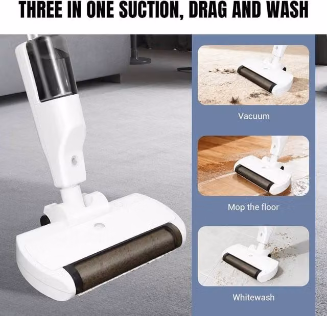 SPETLEK 3-in-1 Cordless Wet Dry Vacuum Mop in White with 60 Minute Runtime – 1