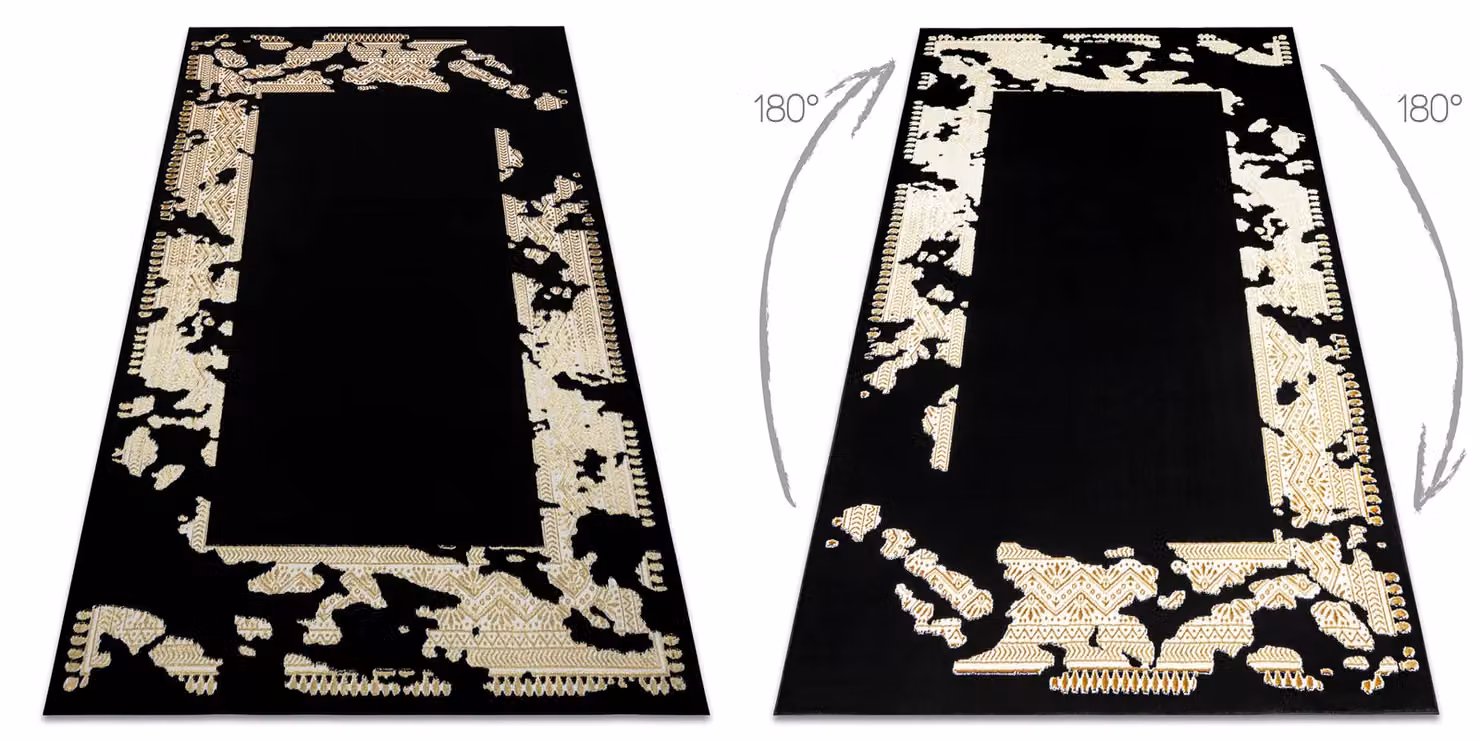 RugsX Allure Geometric Modern Rug in Black, W: 160 cm x D: 220 cm – 3