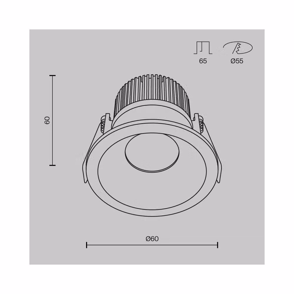 Netlighting Zoom Black LED Outdoor Recessed Downlight, 3000K Warm White, 420lm, IP65 – 2