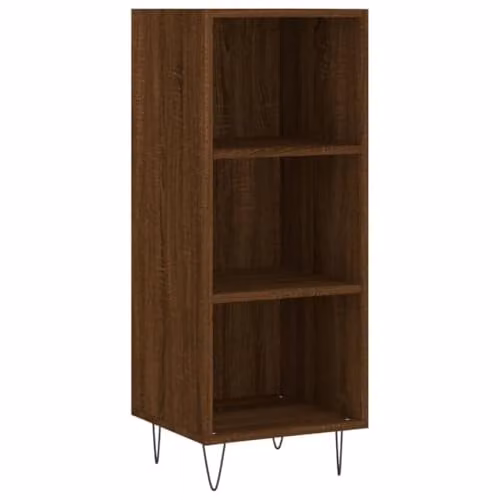 vidaXL Brown Oak Sideboard in Engineered Wood W/D/H: 34.5 x 32.5 x 90 cm