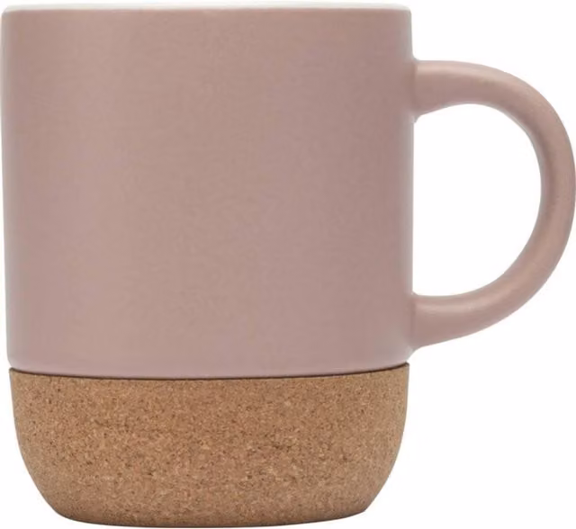 Billie Cork Ceramic Mug, 300 ml, Pink