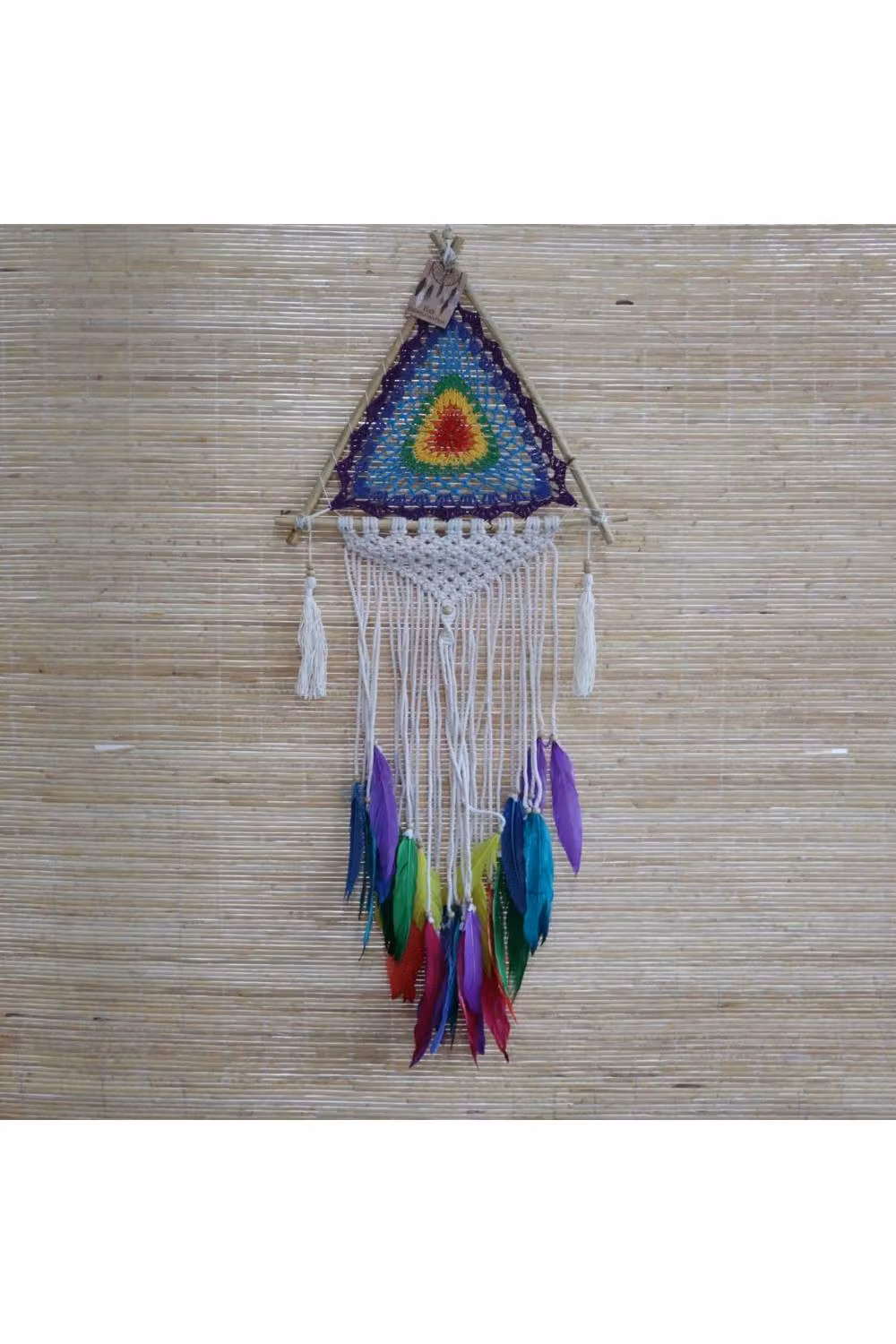 KDMD Bali Dream Catchers Med Multi Pyramid Multicolour Geometric Hanging Textile Mandala Decor – 3