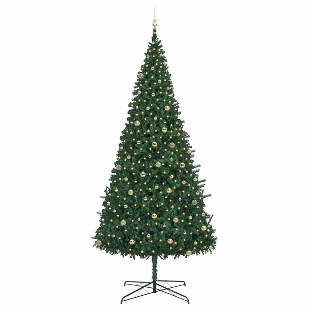 Berkfield Home Green Christmas Tree with Decorative String Lights, 400 cm – 3