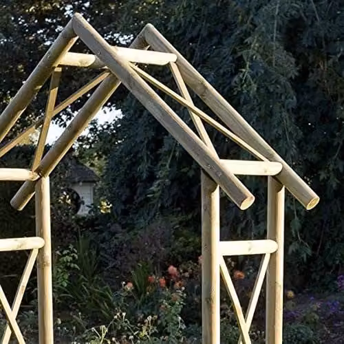 Rowlinsons Rustic Wooden Arch in Brown, H 274 x W 160 x L 45 cm – 3