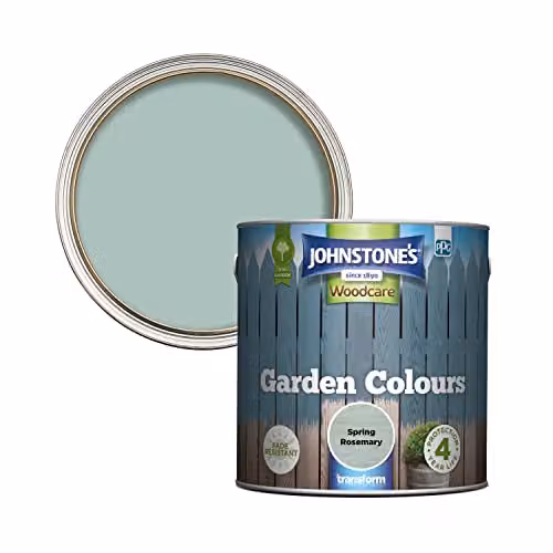 Johnstone's Garden Colours Spring Rosemary Exterior Wood Paint, Green, 2.5L – 2