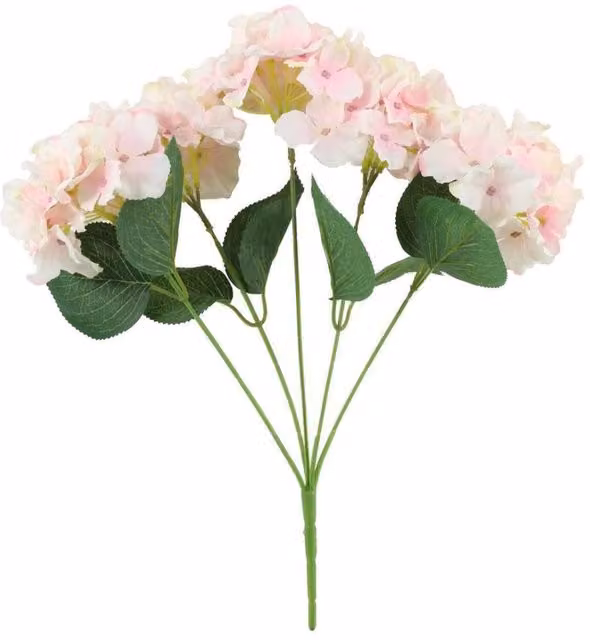 KDMD Pink Arundel Hydrangea Bush 2 Pack of Artificial Floral Plants