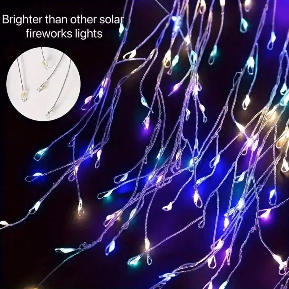 SPETLEK Multicoloured Waterproof LED Solar Powered Firework Garden Lights with Ground Spikes, Pack of 2 – 3