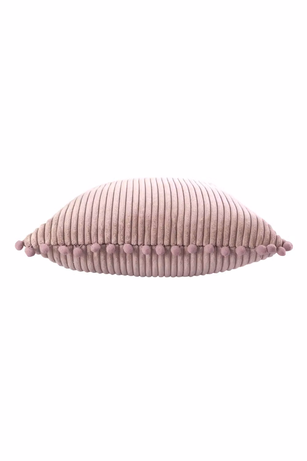 Living and Home Pink Polyester Square Cushion Cover with Pom-Pom Trim – 3