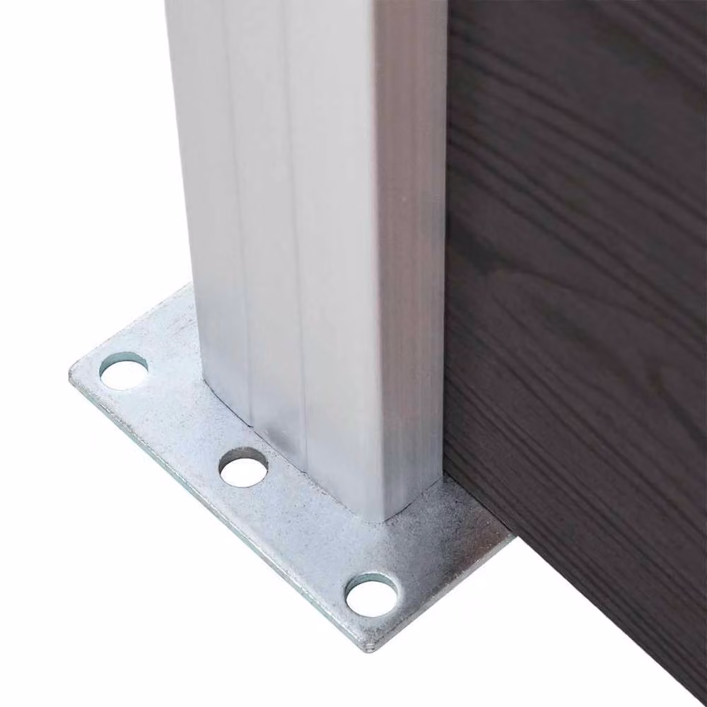 Berkfield Home Durable WPC Fence Panel, Black, W: 175 cm, H: 186 cm – 4